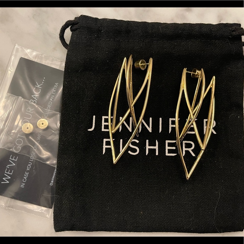 Jennifer Fisher Gold Haywire Earrings
